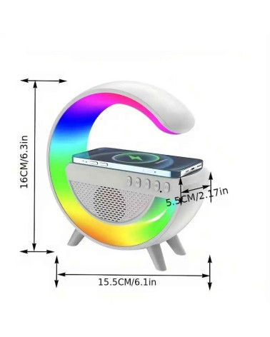Inteligentny głośnik bezprzewodowy lampa wielofunkcyjna ładowarka QI 3w1