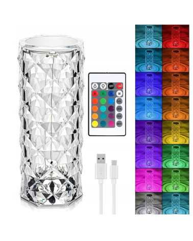 Kryształowa lampka LED zmieniająca kolory